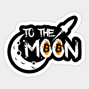 Bitcoin to the Moon Sticker